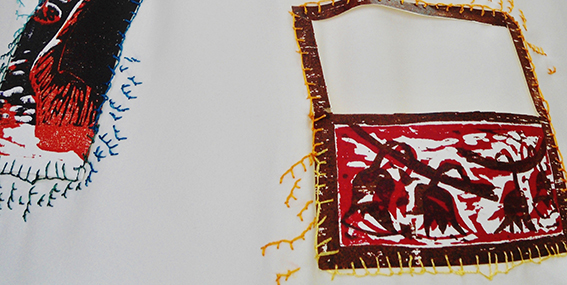 14 - xilogravuras, linhas de seda e cetim..jpg