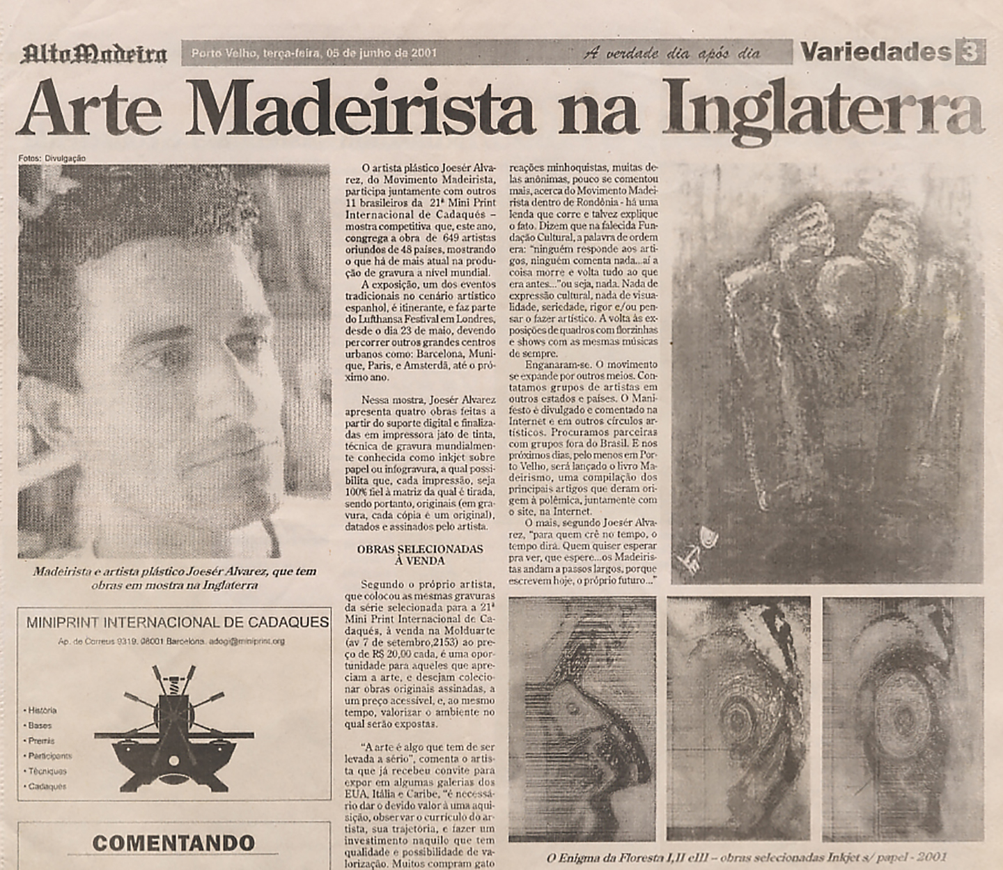 2001 - Jornal Alto Madeira - Miniprint International Cadaqués - UK.jpg