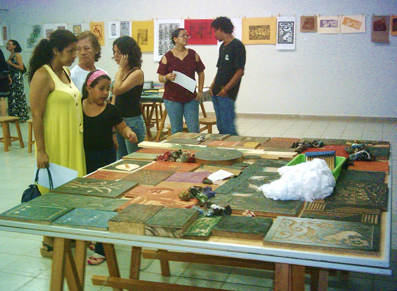 11 - exposição , xilogravuras e matrizes..JPG