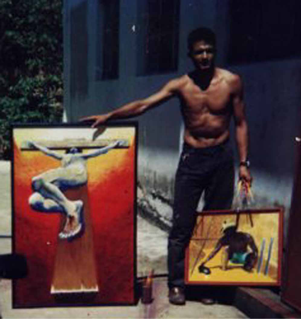 1992 - Cristo & Garimpeiro - acrílica s tela -  primeiros quadros vendidos.jpg