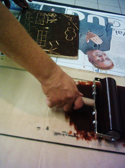 44 - rolo com tinta para a entintagem.JPG