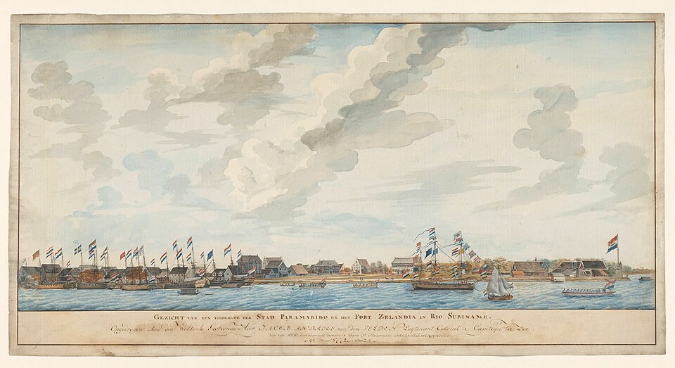 Paramaribo e Forte Zeelandia vistos do rio — 1772.jpg