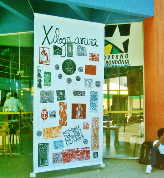 1 - banner com xilogravuras dos alunos.JPG