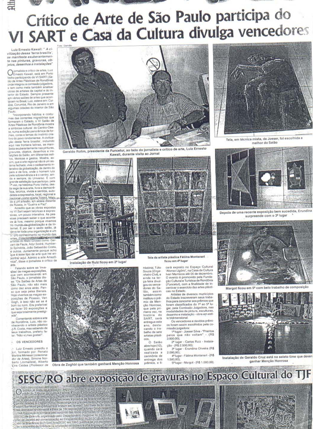 1998 - Jornal Alto Madeira - premiação SAART.jpg